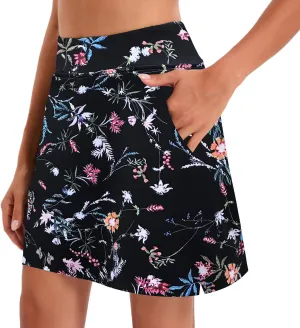 Oyamiki Women's Active Athletic Skort Lightweight Tennis Skirt Perfect for Running Training Sports Golf