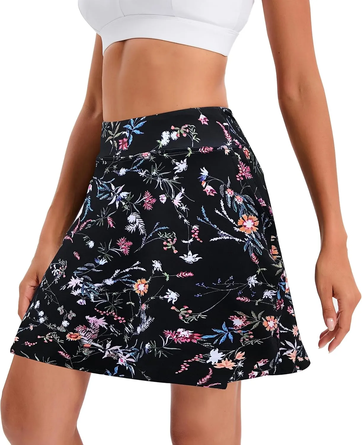 Oyamiki Women's Active Athletic Skort Lightweight Tennis Skirt Perfect for Running Training Sports Golf