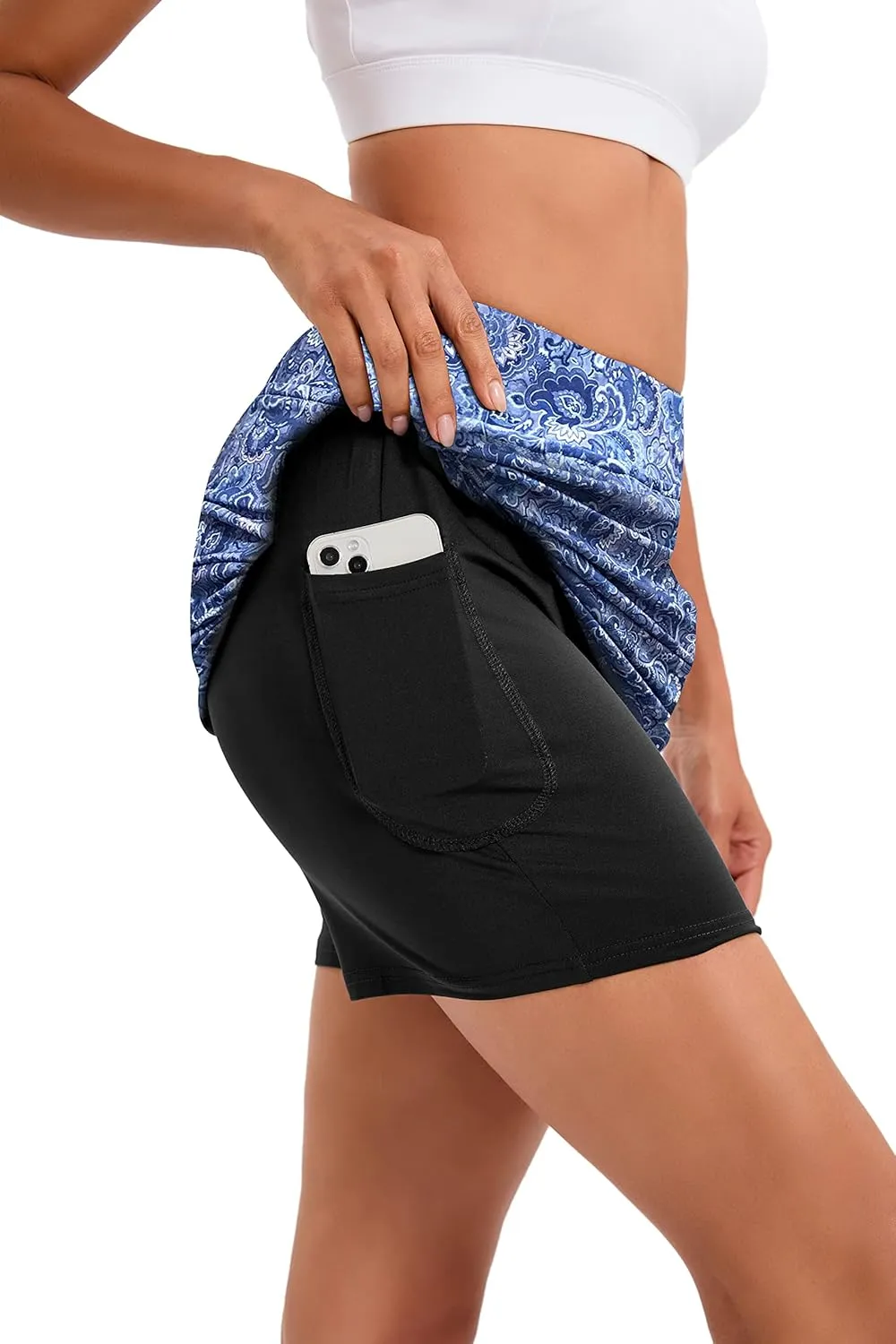 Oyamiki Women's Active Athletic Skort Lightweight Tennis Skirt Perfect for Running Training Sports Golf