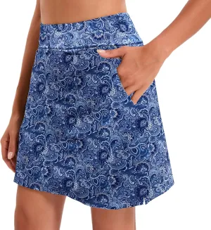 Oyamiki Women's Active Athletic Skort Lightweight Tennis Skirt Perfect for Running Training Sports Golf