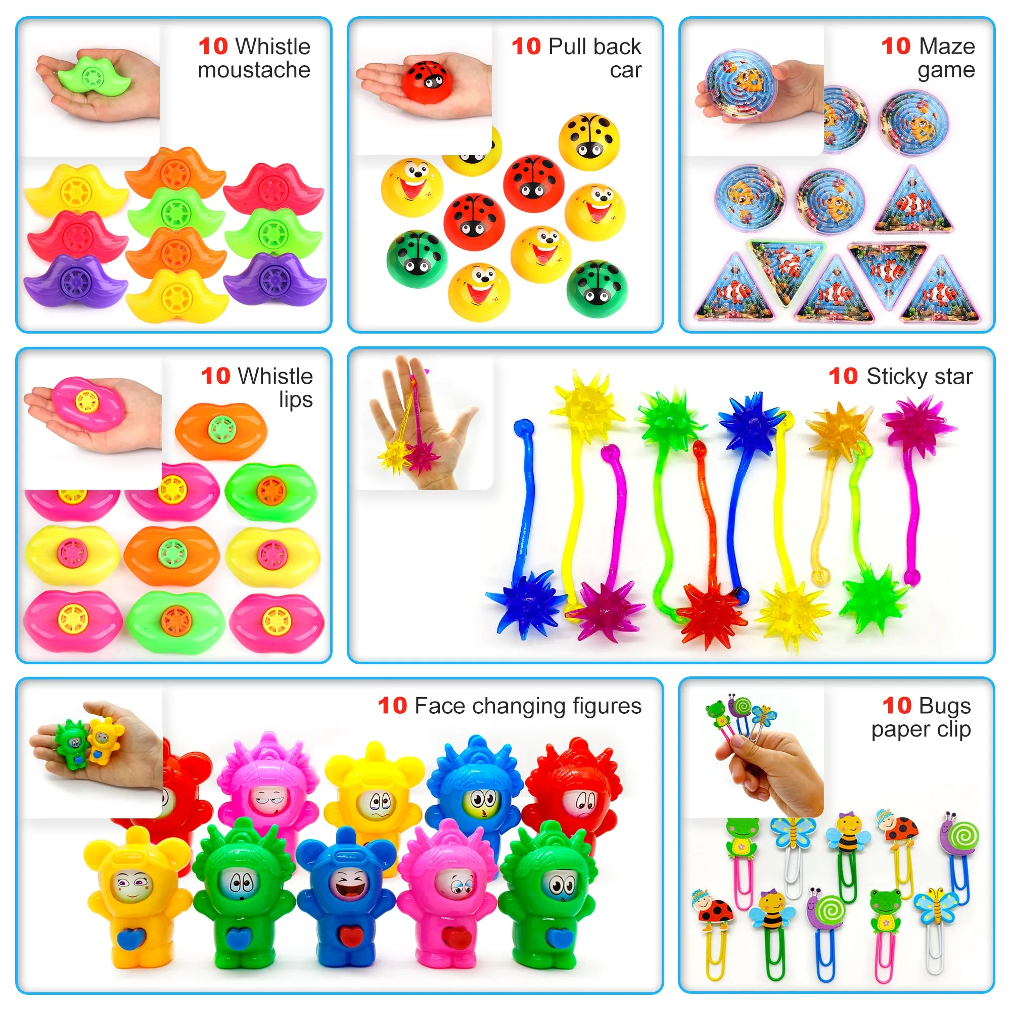 Party Favors Kids Pinata Filler- 200 PCS Carnival Prizes Toys Bulk Assortment - Boys Girls Birthday Easter Egg Filler - Treasure Box Chest Classroom
