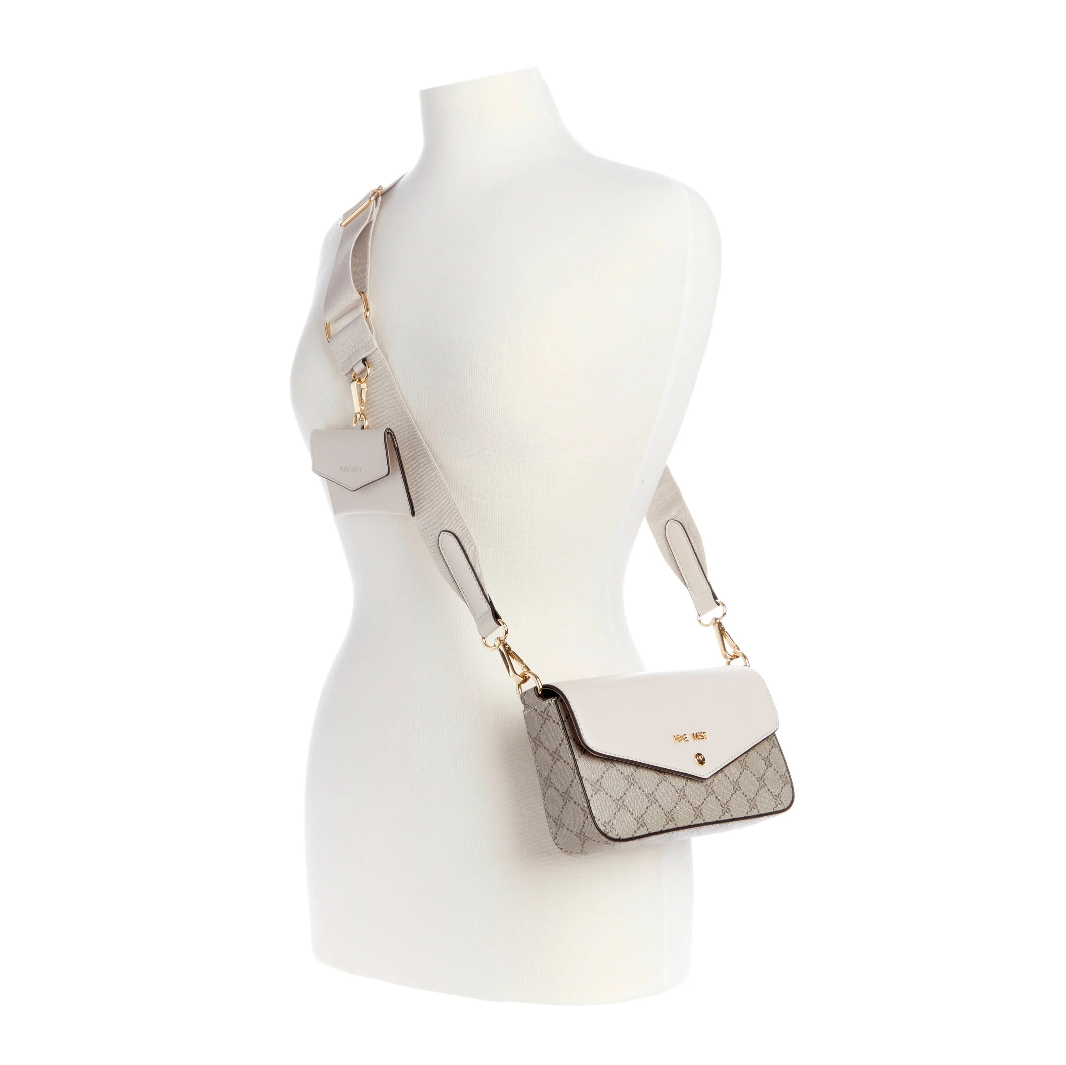 Peaches Crossbody Wallet Beige