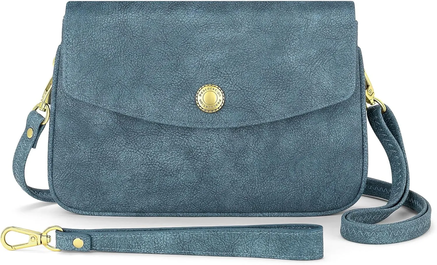 Peacocktion Crossbody Bag for Women Trendy Small PU Leather Cross Body Purse Shoulder Wristlet for Travel
