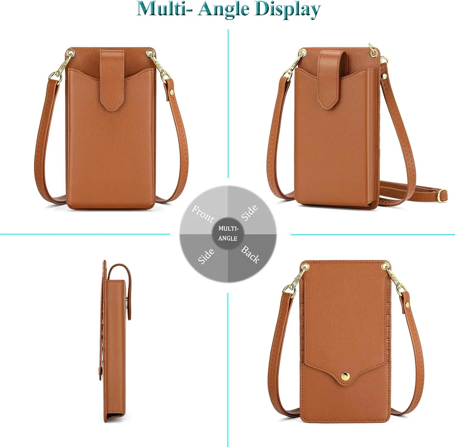 Peacocktion Small Crossbody Cell Phone Purse for Women, Lightweight Mini Small Crossbody Bags for Women with Card Slots