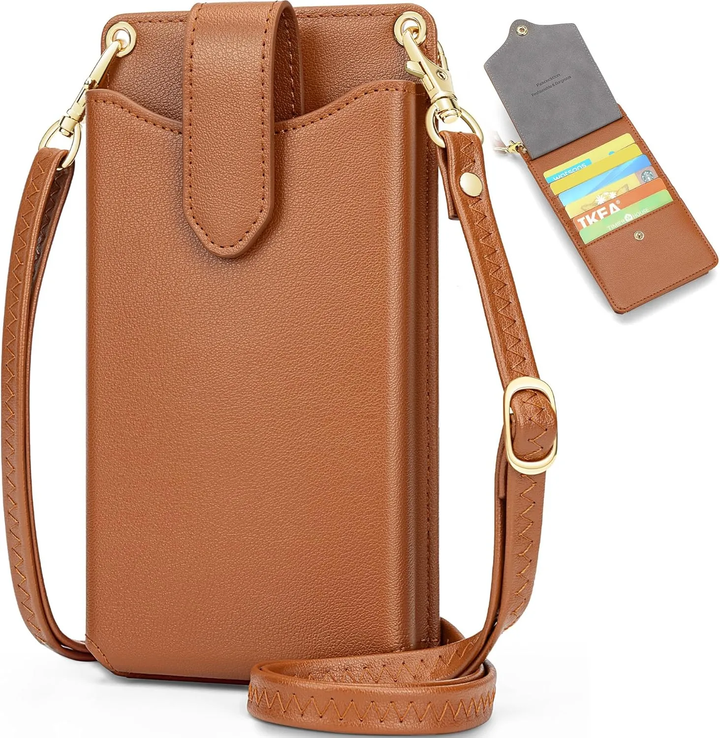 Peacocktion Small Crossbody Cell Phone Purse for Women, Lightweight Mini Small Crossbody Bags for Women with Card Slots