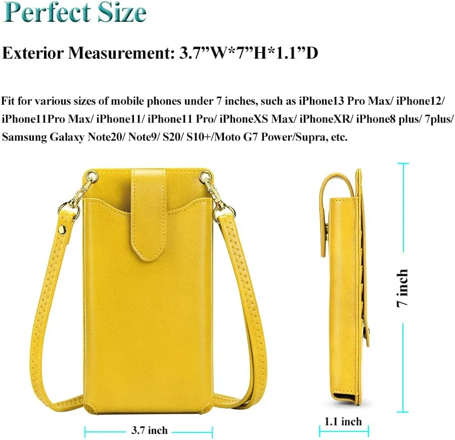 Peacocktion Small Crossbody Cell Phone Purse for Women, Lightweight Mini Small Crossbody Bags for Women with Card Slots
