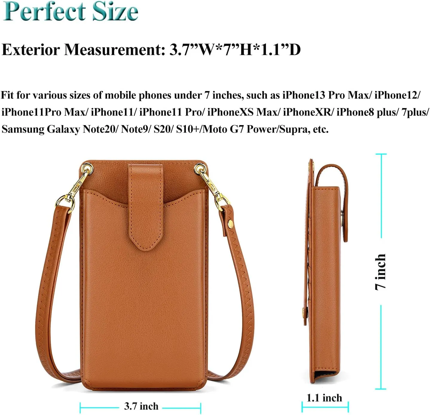Peacocktion Small Crossbody Cell Phone Purse for Women, Lightweight Mini Small Crossbody Bags for Women with Card Slots