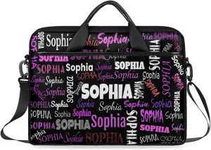 Personalized Name Laptop Bags, Custom Text Laptop Case Shoulder Bag, Computer Bags