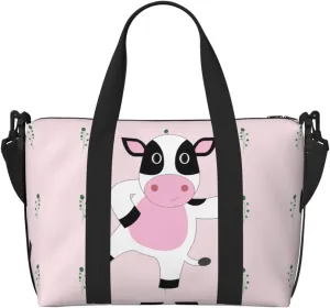 Phayah Cartoon Calf Travel Duffel Bag Handbag Carry-On Luggage Bag Overnight Foldable Unisex Airline Travel Personal Items Bag