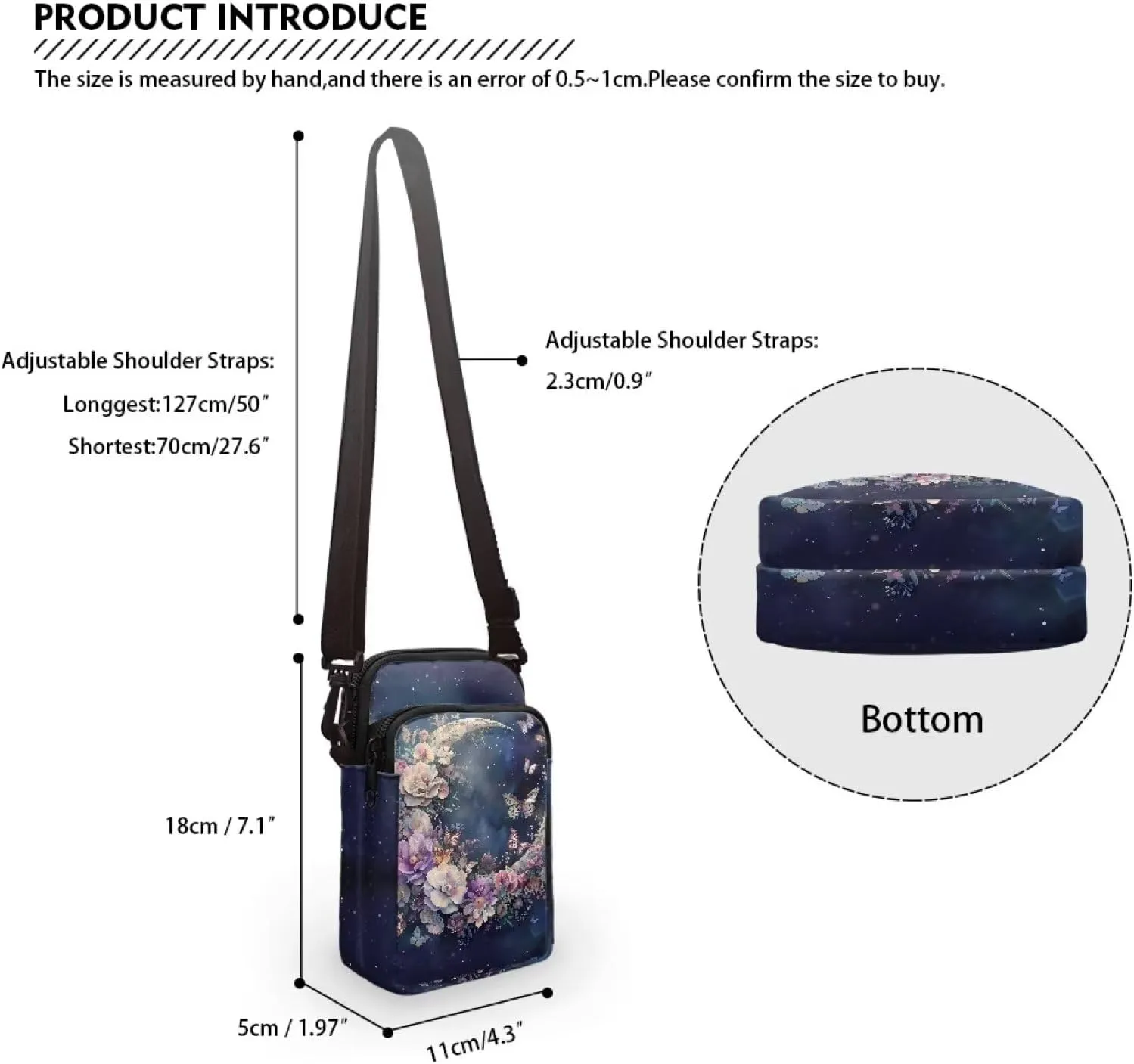 Phone Bag Purse Wallet Crossbody Bag Lightweight Roomy Pockets Smartphone Sports Armband Bag