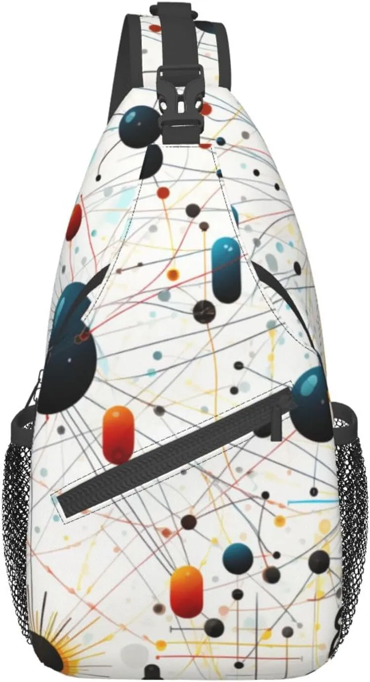 Physics Print Sling Bag Crossbody Shoulder Backpack Casual Chest Bag Sport Travel Hiking Daypack For Women Men