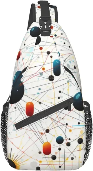 Physics Print Sling Bag Crossbody Shoulder Backpack Casual Chest Bag Sport Travel Hiking Daypack For Women Men