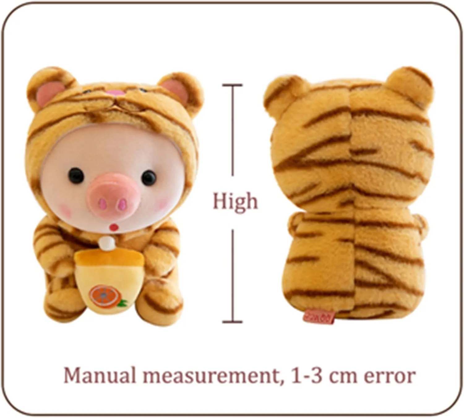 Pig Stuffed Animal Plush Toy Pig Dress Up Frog Tiger Rabbit Cute Plush Doll Girls Boys Kids Birthday Bedtime Party Gift (White, 16.5 in)