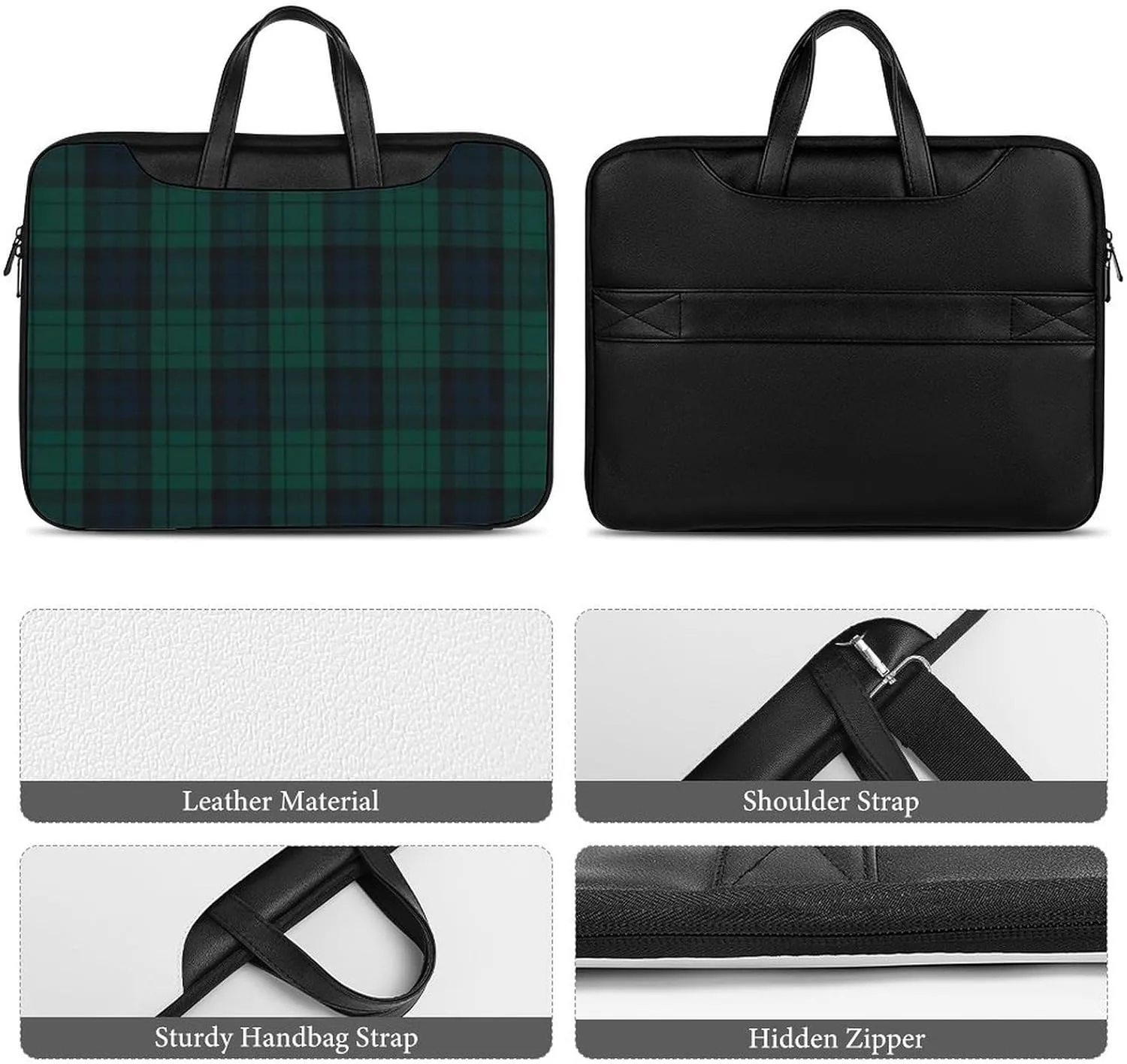 Pink Black Gray Argyle Handheld Single Shoulder Crossbody Laptop Bag Unisex