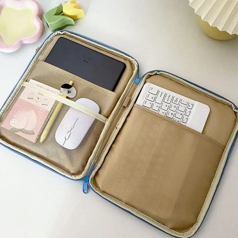 Plaid Cotton Laptop and Tablet Sleeve