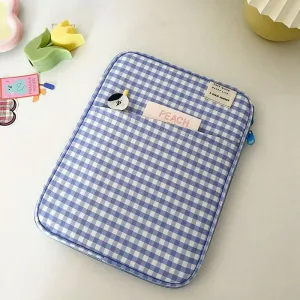 Plaid Cotton Laptop and Tablet Sleeve