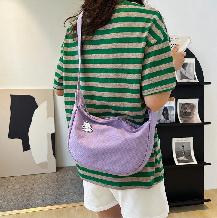 Plaid Female Dumpling Idle Style College Shoulder Bags
