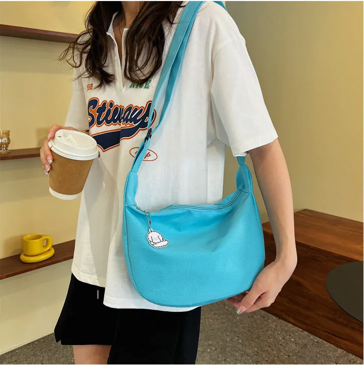 Plaid Female Dumpling Idle Style College Shoulder Bags