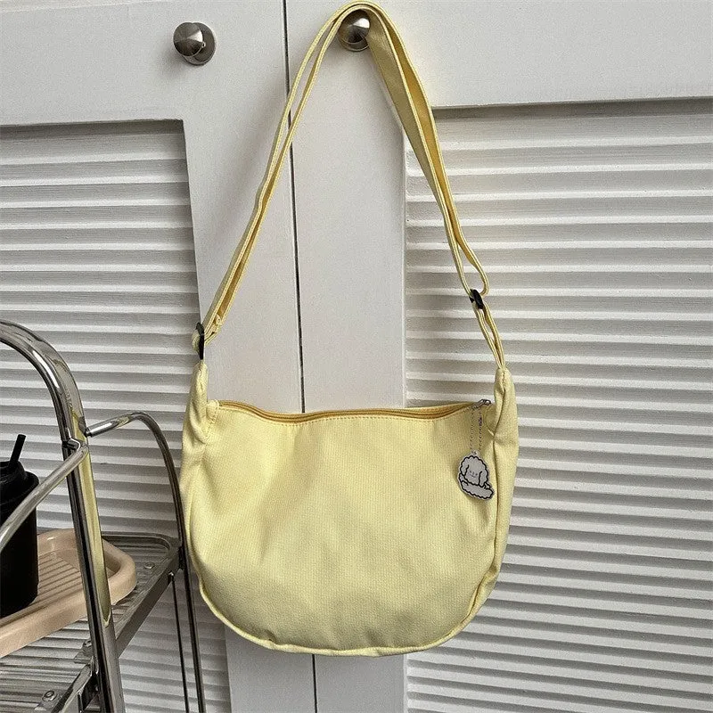Plaid Female Dumpling Idle Style College Shoulder Bags