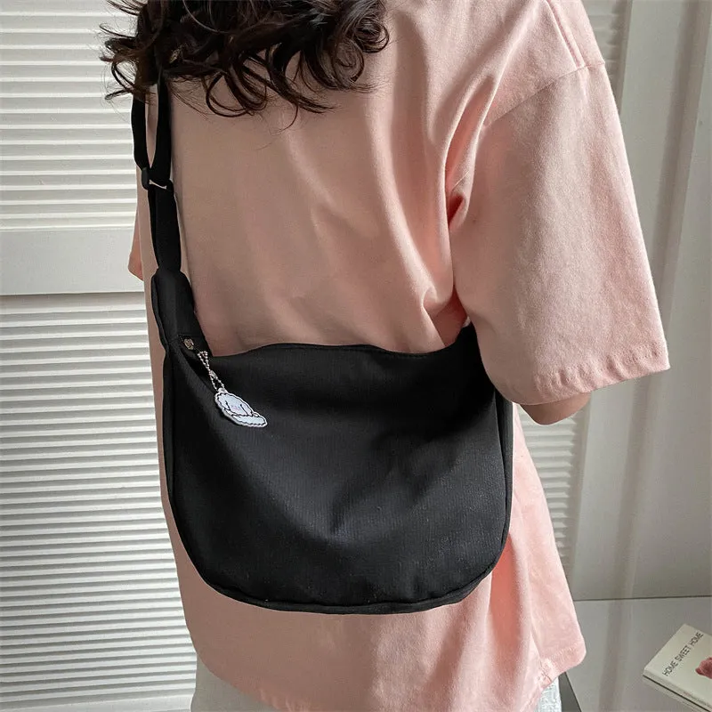 Plaid Female Dumpling Idle Style College Shoulder Bags