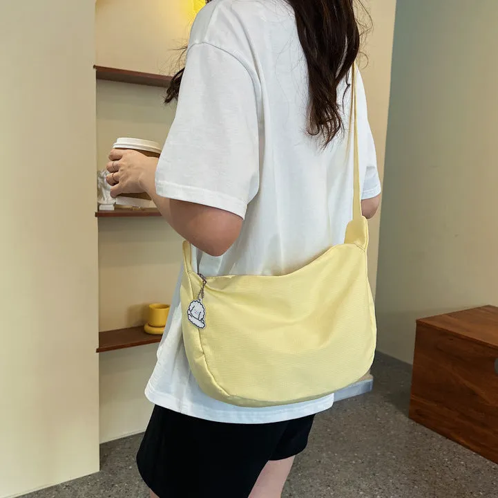 Plaid Female Dumpling Idle Style College Shoulder Bags