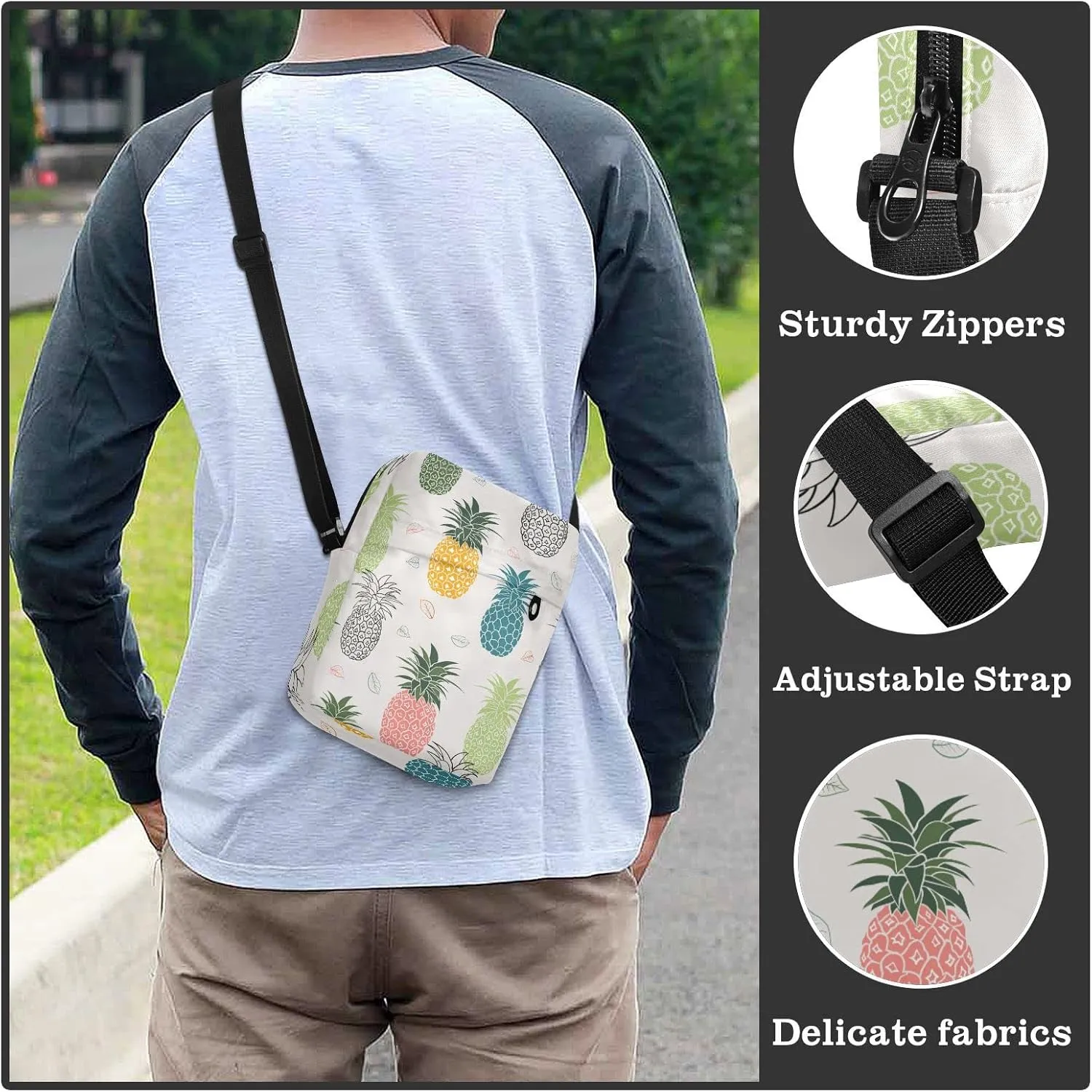 Poeticcity Crossbody Phone Bag, Small Messenger Shoulder Bag, Cash Handbag Wallet Purse