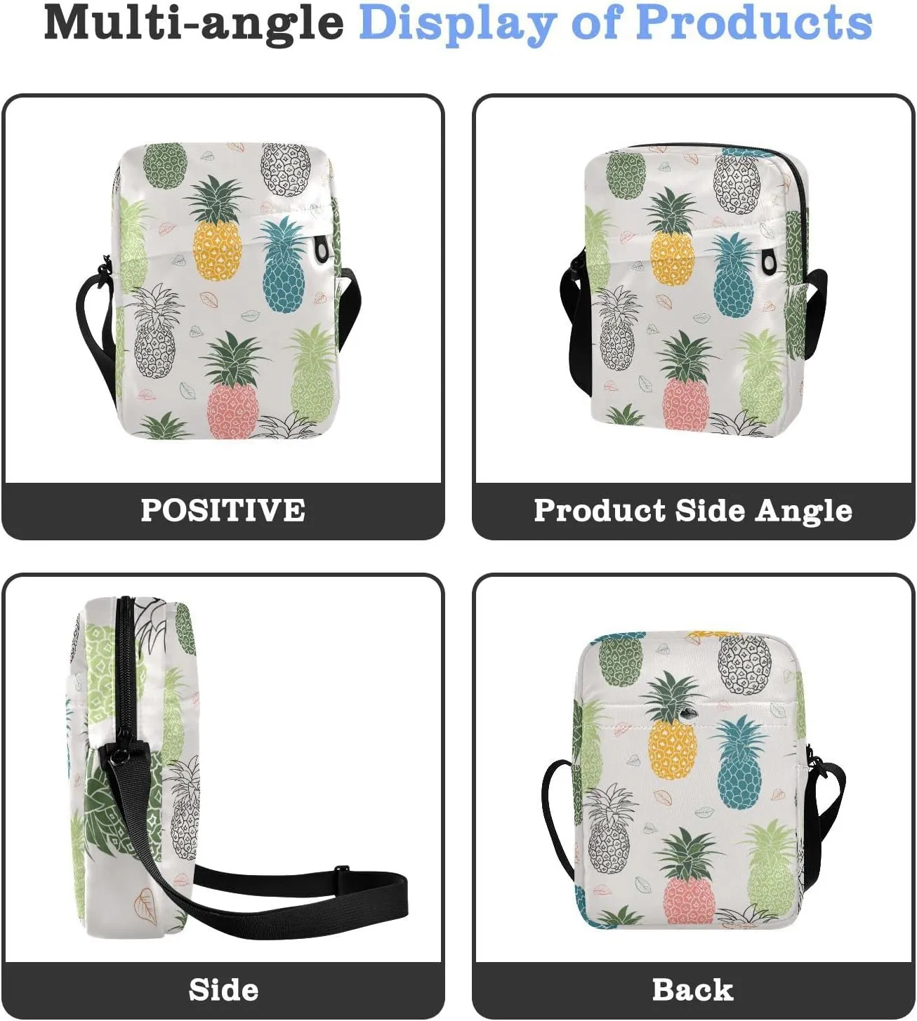 Poeticcity Crossbody Phone Bag, Small Messenger Shoulder Bag, Cash Handbag Wallet Purse
