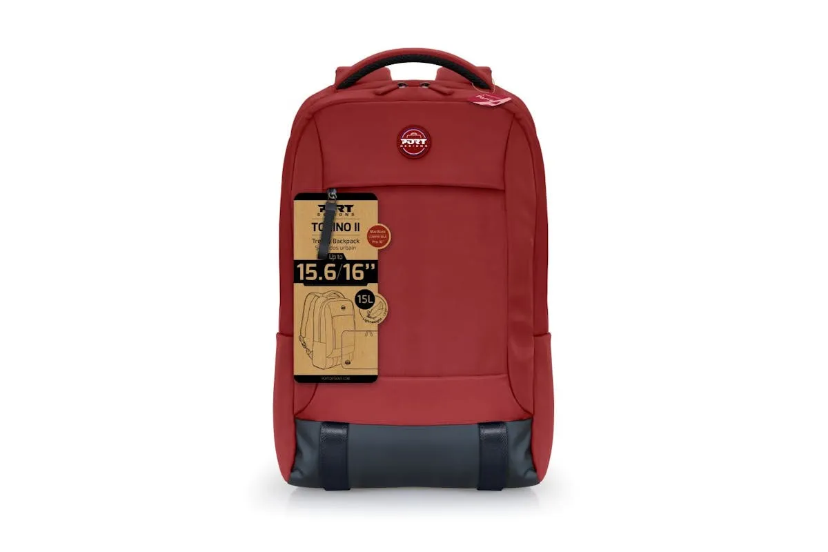 Port Design Torino II 15,6-16" Laptop Backpack | Red