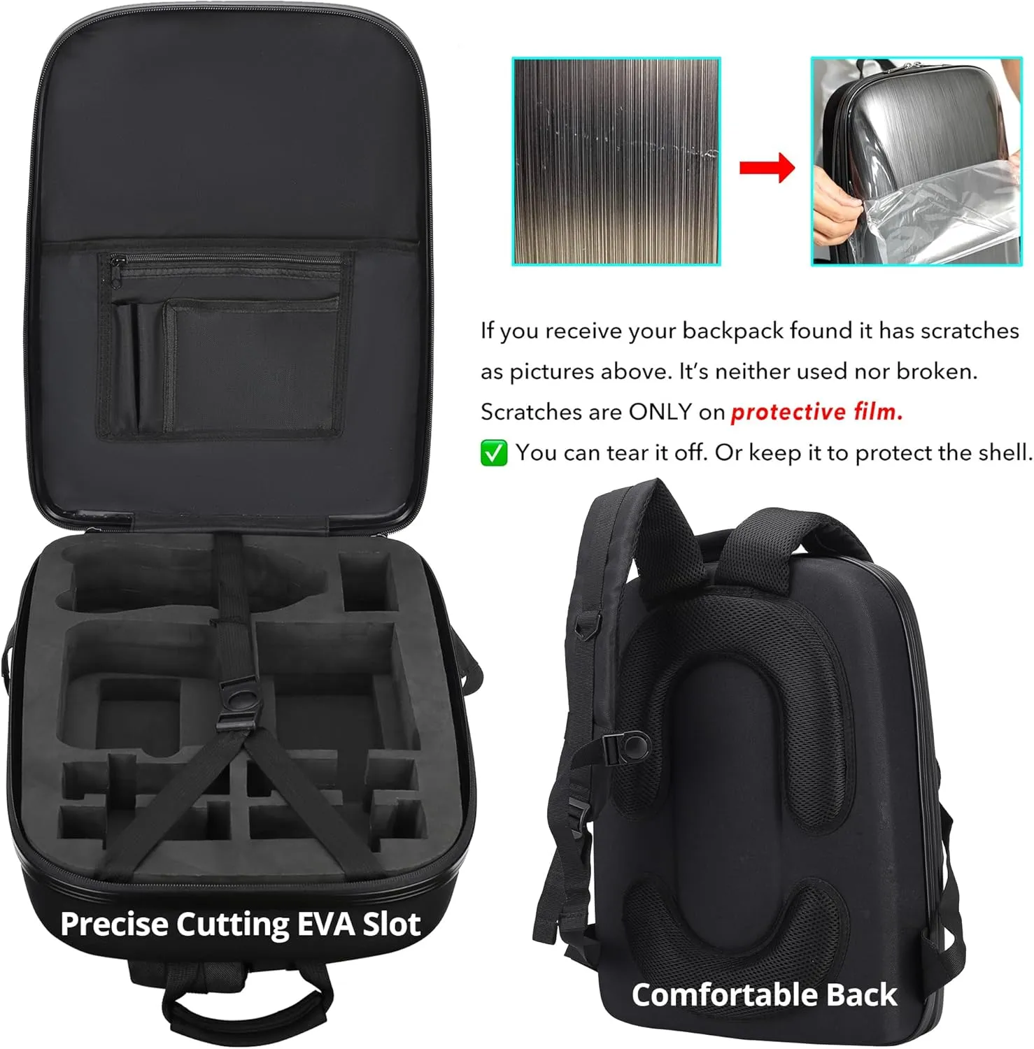 Portable Air 3S/ 3 Backpack Case, Waterproof Shockproof Shoulder Bag for DJI RC-N2/ RC 2 Remote Controller &Other Accessories