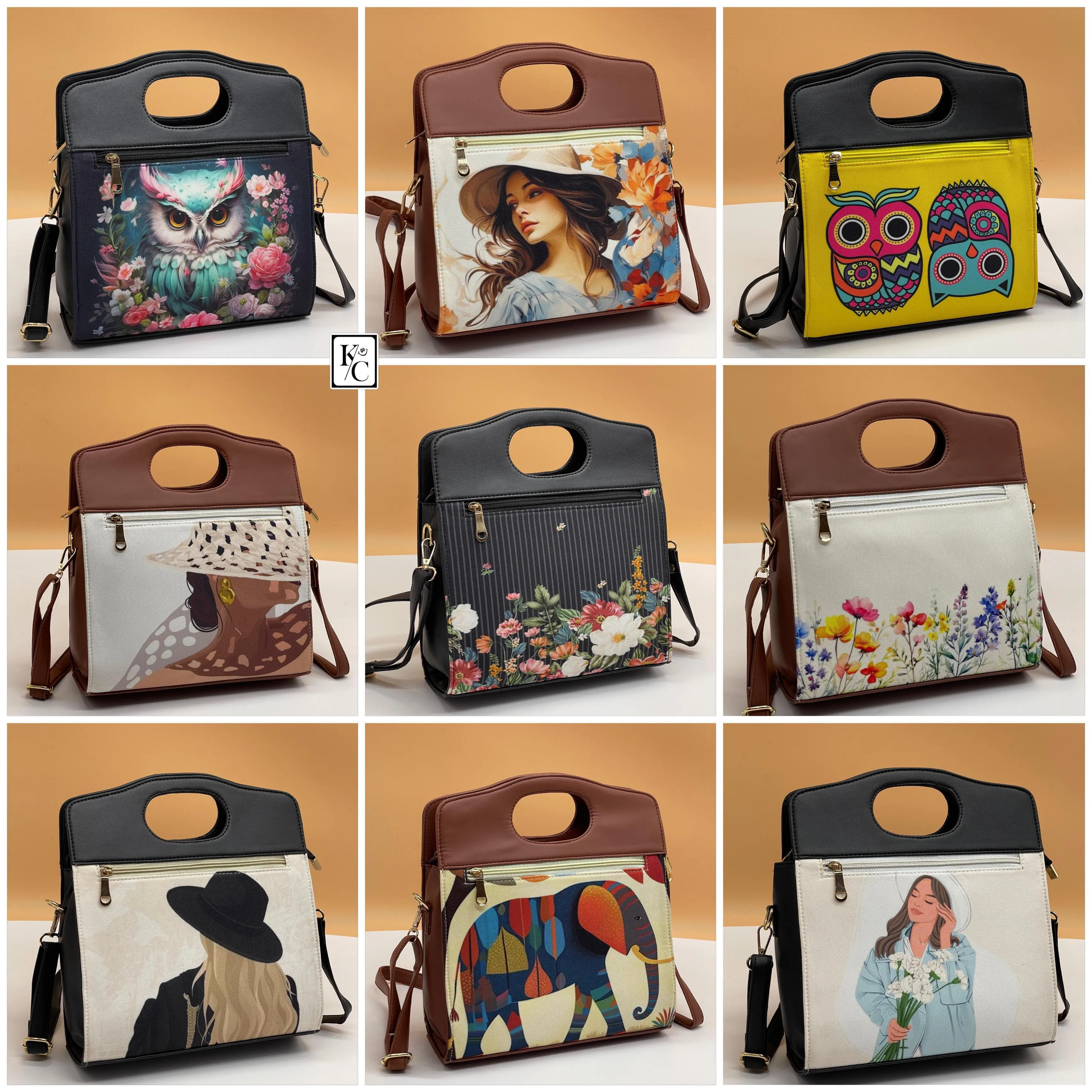 Printed Office Artificial Intelligence (AI) Bags Free shipping