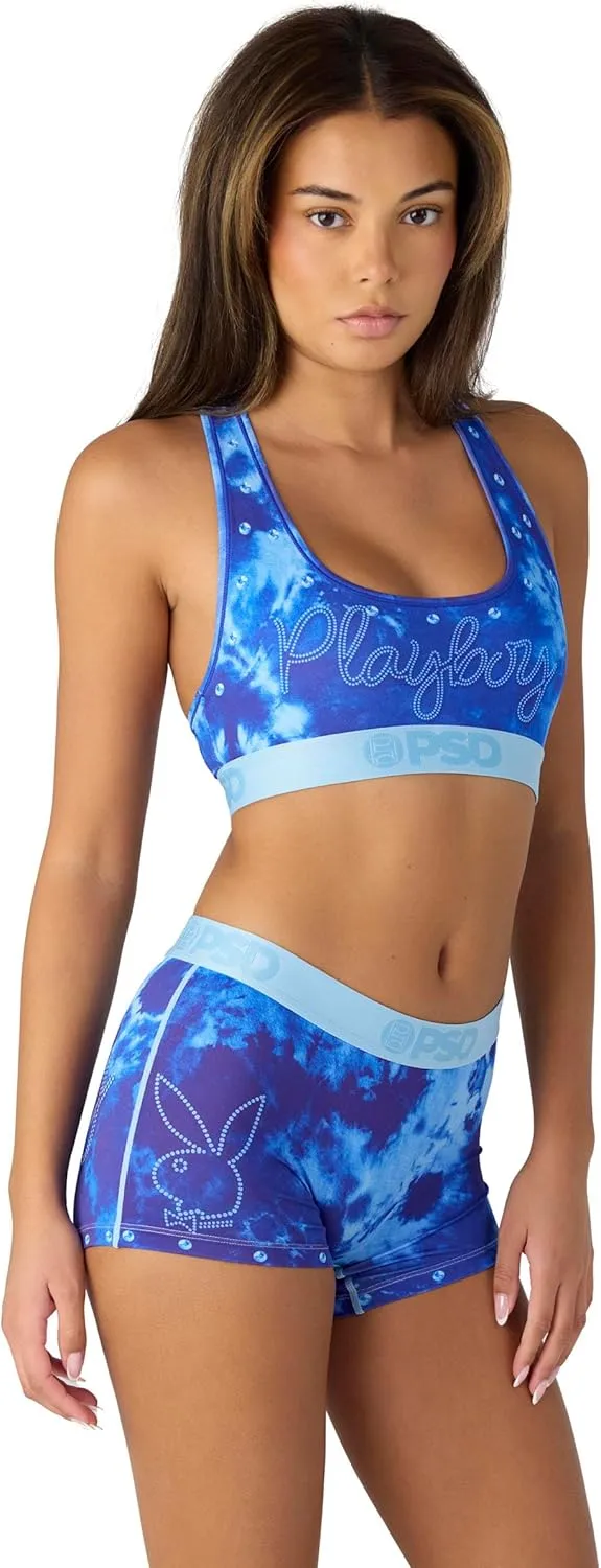 PSD Women's Playboy Sports Bra - Racerback Sports Bras for Women with Breathable Microfiber Fabric