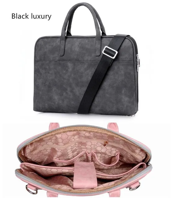 PU Leather waterproof Laptop bags for women
