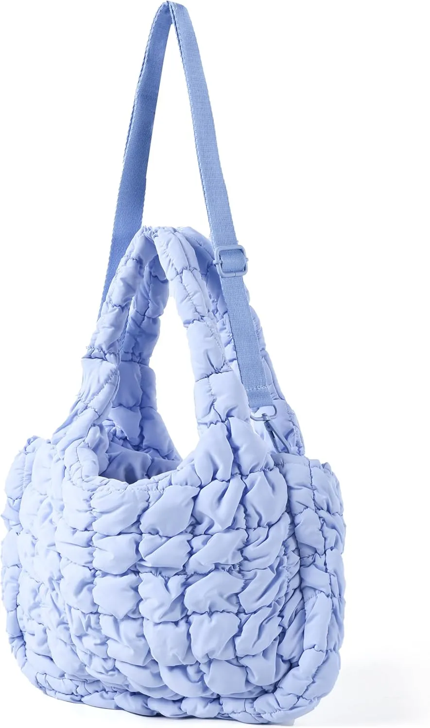 Puffer Tote Bag for Women Quilted Tote Bag Crossbody Carryall Bag Soft Puffy Hobo Handbag Puff Purse