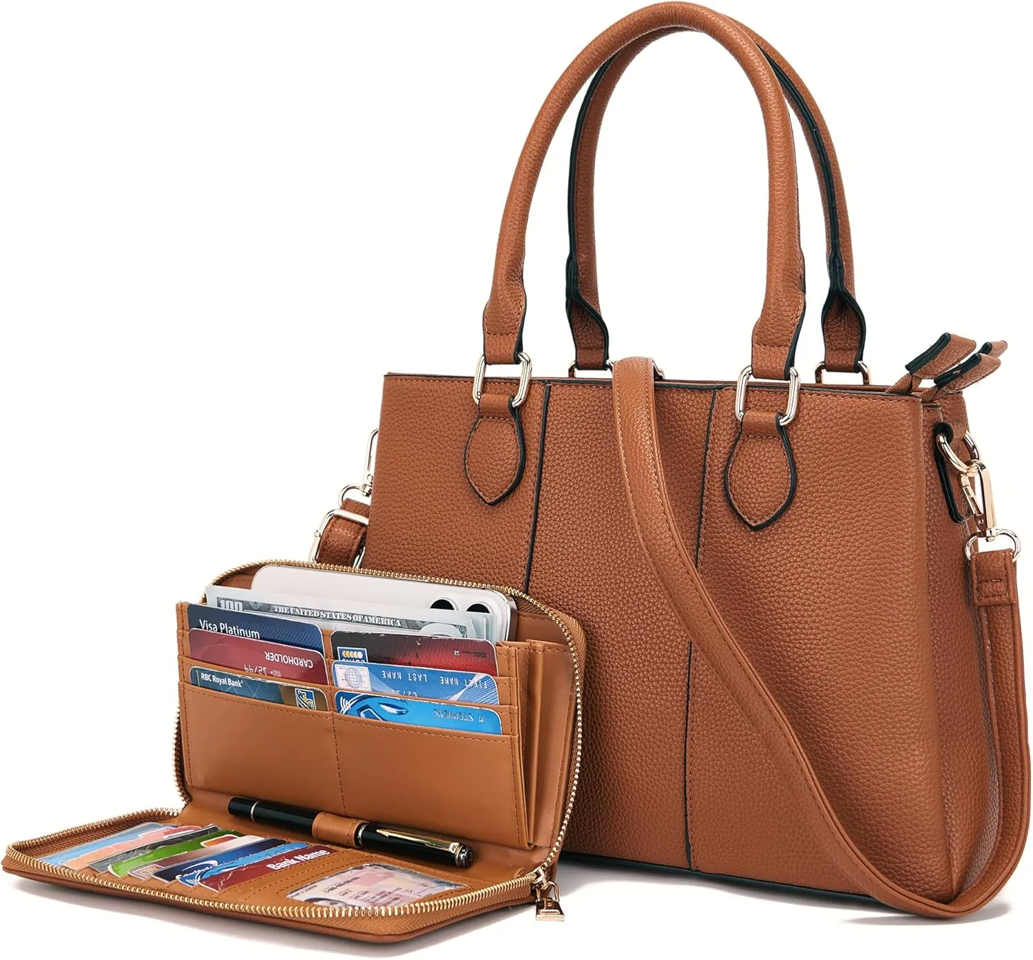 Purses and Wallet Set for Women Crossbody Top Handle Tote Satchel PU Leather Shoulder Bags