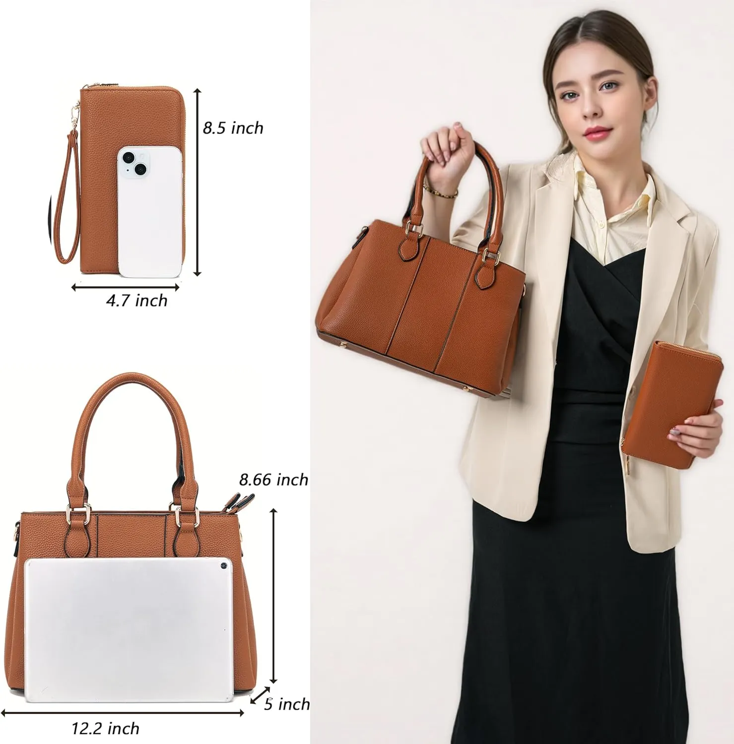 Purses and Wallet Set for Women Crossbody Top Handle Tote Satchel PU Leather Shoulder Bags