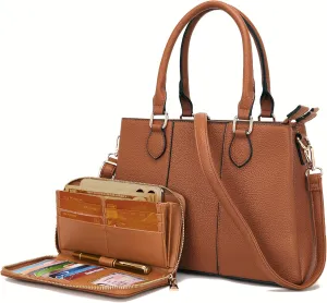 Purses and Wallet Set for Women Crossbody Top Handle Tote Satchel PU Leather Shoulder Bags