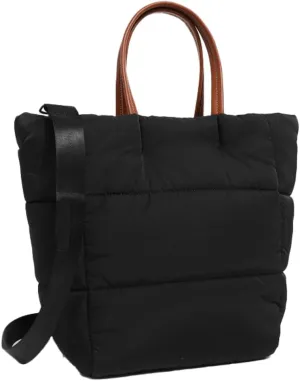 Quilted Tote Bags for Women Large Shoulder Crossbody Bag Padding Down Cotton Handbag Winter Retro Work Purse