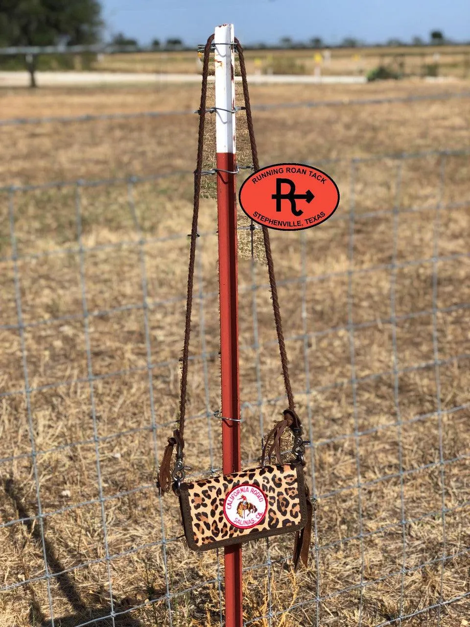 "The Pecos" Crossbody Double Zip Wallet Wristlet Organizer with Salinas, CA Rodeo Patch