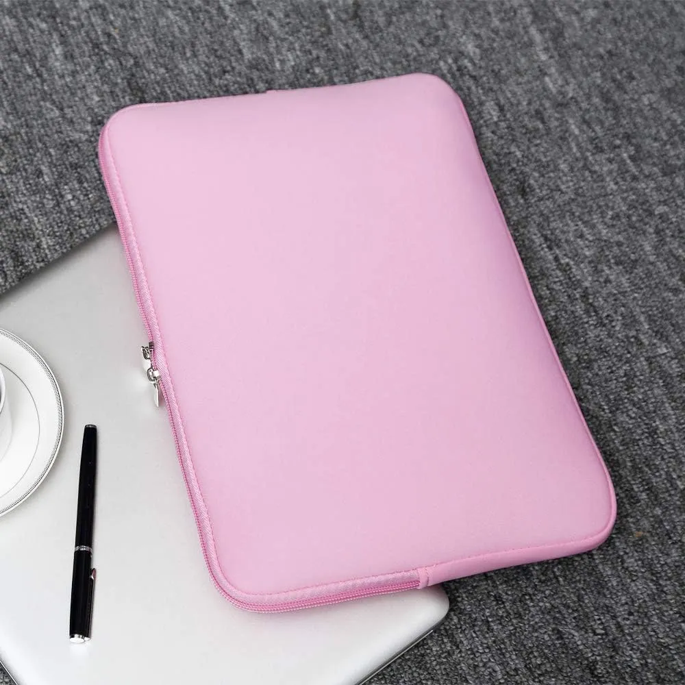 RAINYEAR 15 Inch Laptop Sleeve 15" Protective Soft Case Padded Zipper Cover Carrying Computer Bag Specially Compatible with 15.4" MacBook Pro/Air A3241 A2941 A3114 A1938 A1707 A1990 (Pink)