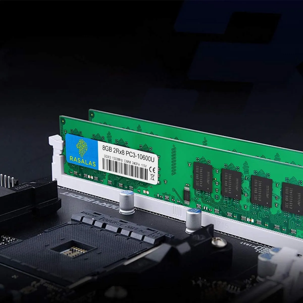 Rasalas 16GB Kit (2x8GB) PC3-10600 DDR3 1333MHz Ram 16GB 2Rx8 PC3 10600U DDR3 1333 8GB Ram 240 Pin 1.5V CL9 1333 mhz DDR3 Desktop Memory Ram Module