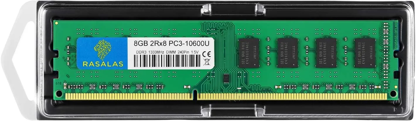 Rasalas 16GB Kit (2x8GB) PC3-10600 DDR3 1333MHz Ram 16GB 2Rx8 PC3 10600U DDR3 1333 8GB Ram 240 Pin 1.5V CL9 1333 mhz DDR3 Desktop Memory Ram Module