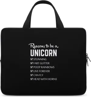 Reasons to Be Unicorn Laptop Sleeve Bag Computer Carrying Case Laptops Protective Cover for Travel Business