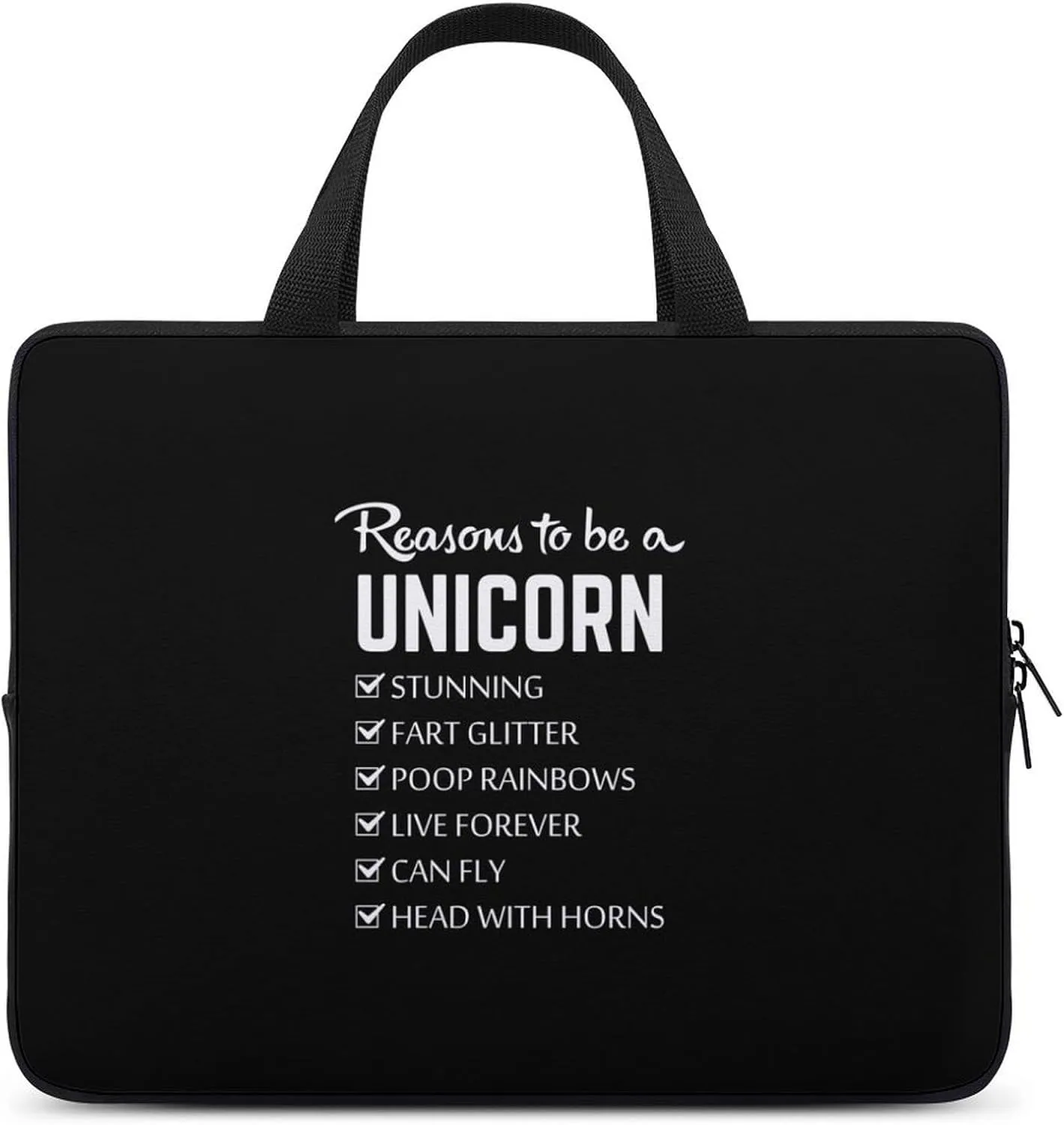 Reasons to Be Unicorn Laptop Sleeve Bag Computer Carrying Case Laptops Protective Cover for Travel Business