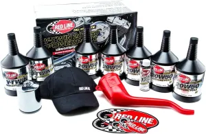 Red Line 90226 Big Twin 20w50 Power Pack Oil Package with K&N High Performance Oil Filter (Complete Kit, Chrome Filter)