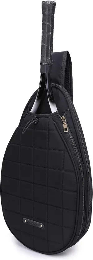 Rejolly Tennis Crossbody Bag for Women Men Quilted Sling Bag for Tennis Racket, Pickleball Paddles, Badminton Racquet