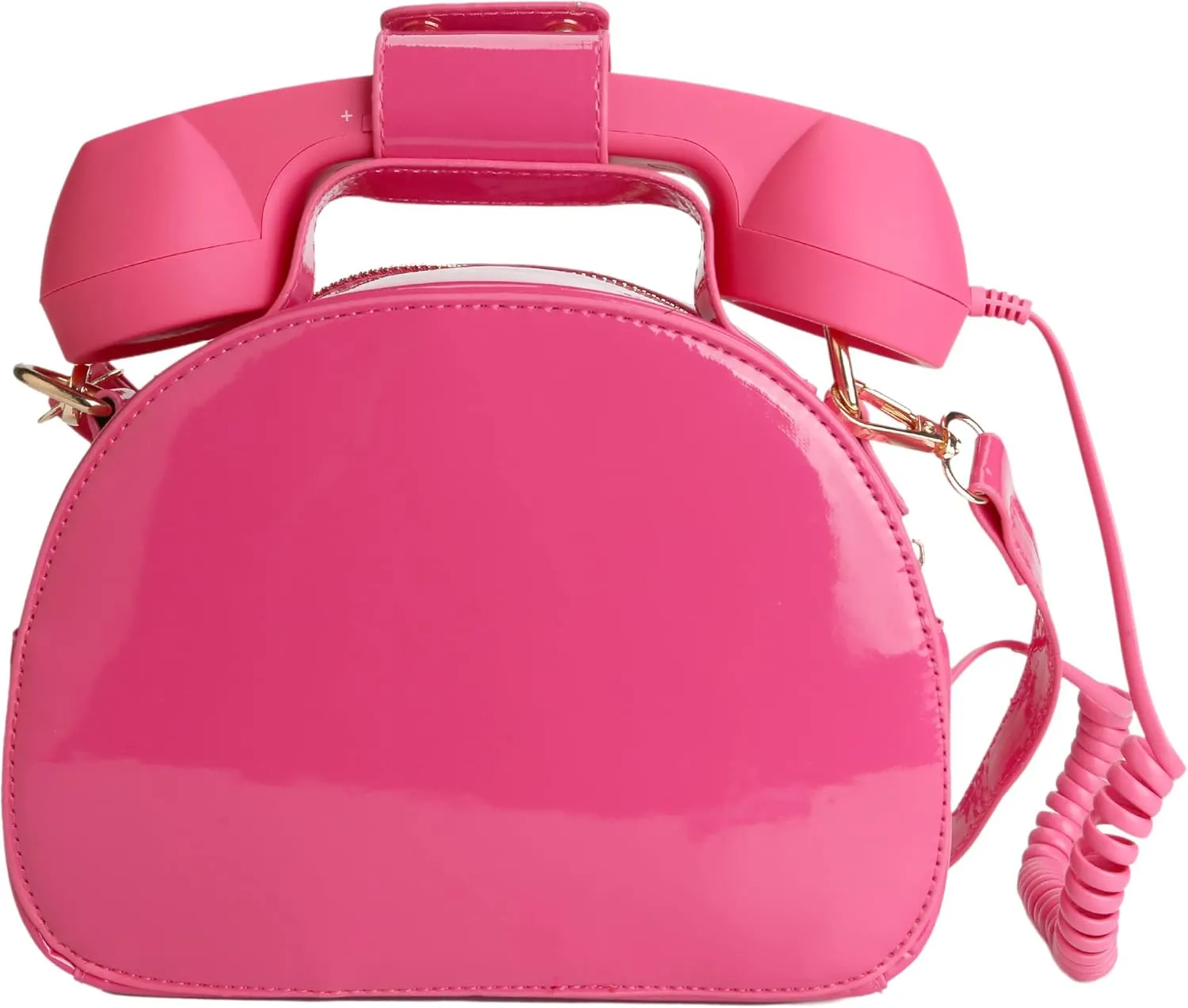 Retro dial telephone Crossbody Shoulder Bag,Pu Movable microphone Purse for Women
