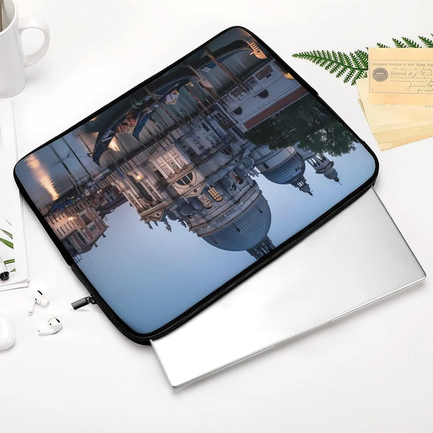 Roman Catholic Santa Maria Salute Venice Italy Laptop Sleeve Case Protective Computer Bag Carrying Briefcase for Men Women