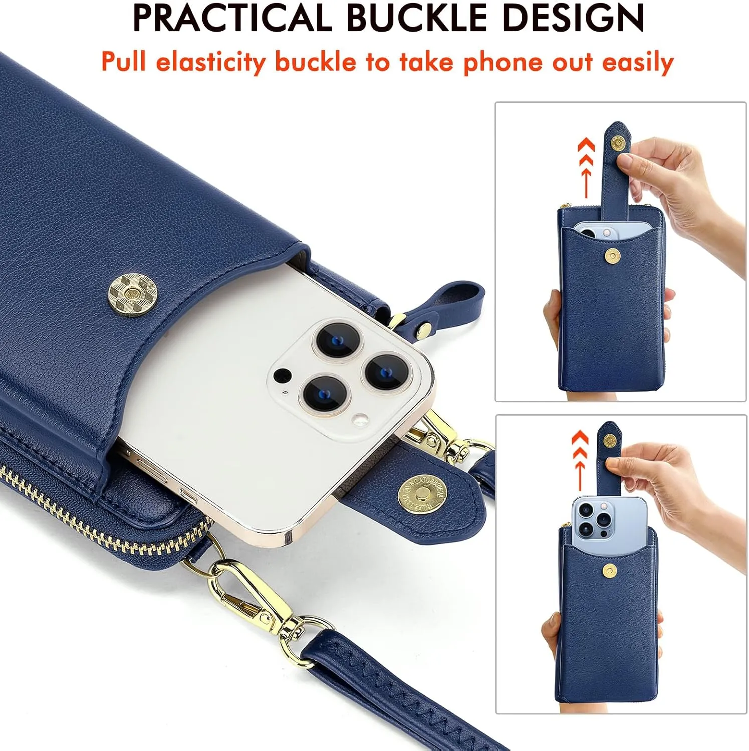 RONSIN Small Crossbody Phone Bag for Women Cell Phone Purse Wallet Mini Shoulder Bag with RFID Card Slots
