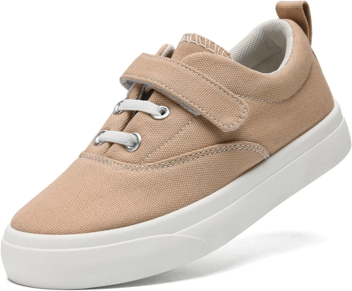 rosyclo Canvas Sneakers for Boys and Girls, Toddler Kids Walking Shoes Lightweight Breathable Non-Slip Soft Adjustable Strap Baby Boy Girl Outdoor Casual Tennis Shoe for Little Big Kid