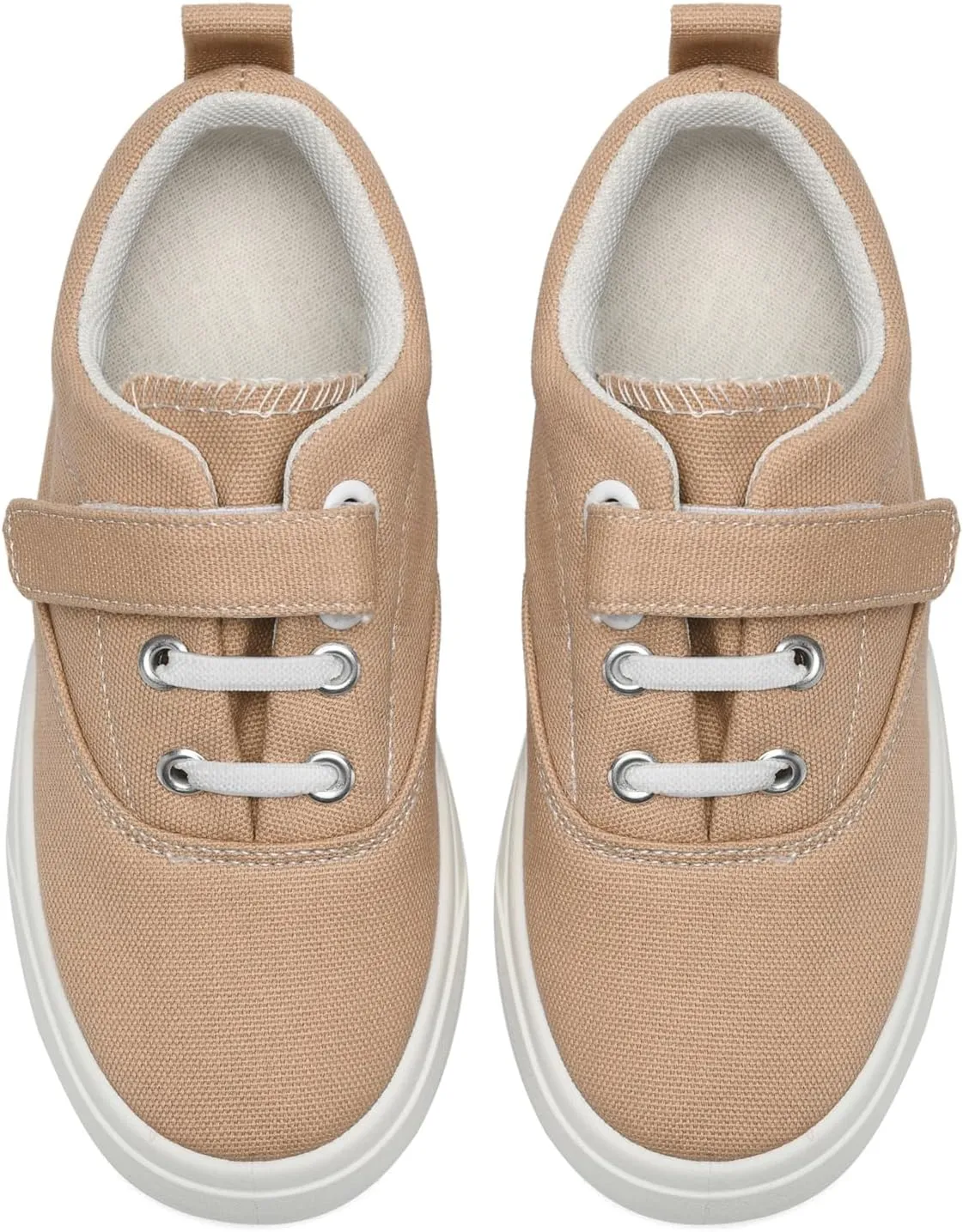 rosyclo Canvas Sneakers for Boys and Girls, Toddler Kids Walking Shoes Lightweight Breathable Non-Slip Soft Adjustable Strap Baby Boy Girl Outdoor Casual Tennis Shoe for Little Big Kid